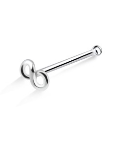 Infinity Silver Bone Nose Stud NSKD-382